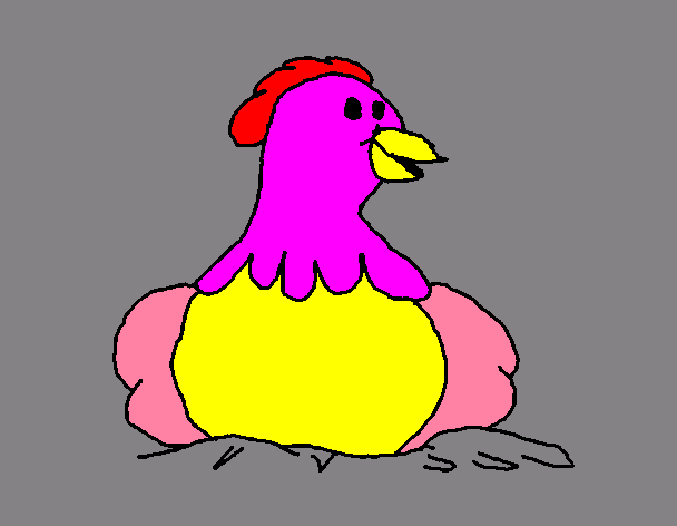 Tux Paint drawing: 'Chicken'