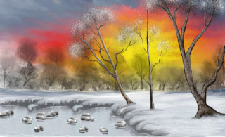 "Bob Ross Winter Elegance (Season 19, Episode 11)", by Miyagi Andel