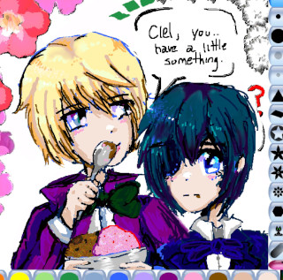 "Ciel Phantomhive and Alois Trancy (from Black Butler)", by byona