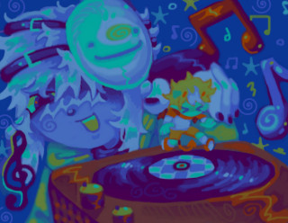 "In my court where I am king, surrounded by my favorite things! (Disco Duo, from Dream SMP)", by baji