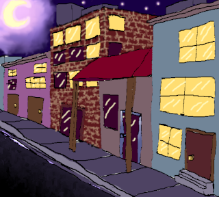 "Lavender Moonlit Street", by revon