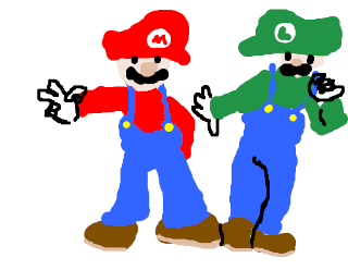 "Mario and Luigi", by Ethan