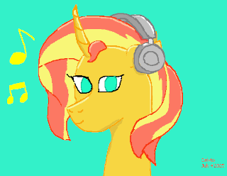 "Sunset With Headphones", by Delvto