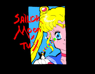 "Sailor Moon x Tux Paint", by tekkendoodler