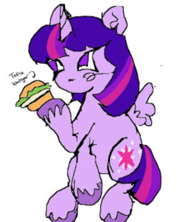 "Twilight Sparkle with Tofu Burger", by email ≡☆
