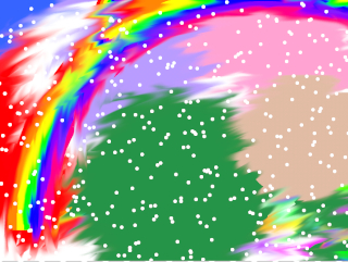 "Untitled (Rainbow and Snow)", by Adya