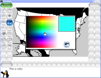 Tux Paint's new color picker.