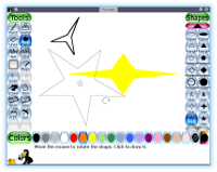 Tux Paint 0.9.23's new star shapes