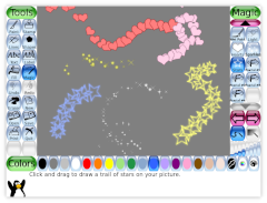 Screenshot of the "Hearts", "Sparkles", and "Stars" magic tools