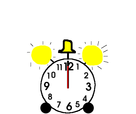 Tux Paint drawing: '12 o' clock'