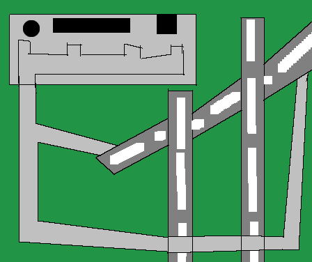Tux Paint drawing: 'Airport'