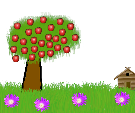 Tux Paint drawing: 'Apple Tree'