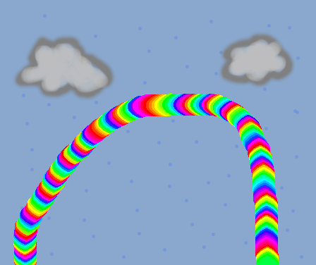 Tux Paint drawing: 'Rainbow'