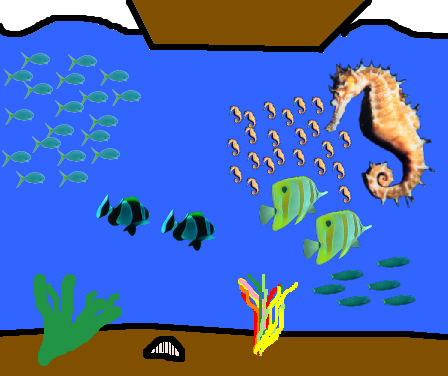 Tux Paint drawing: 'Underwater'