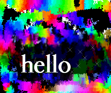 Tux Paint drawing: 'hello'