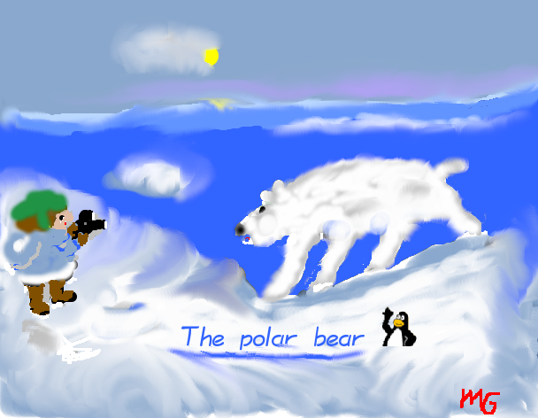 Tux Paint drawing: 'The Polar Bear'