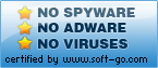 No Spyware, No Adware, No Viruses - certified by www.soft-go.com